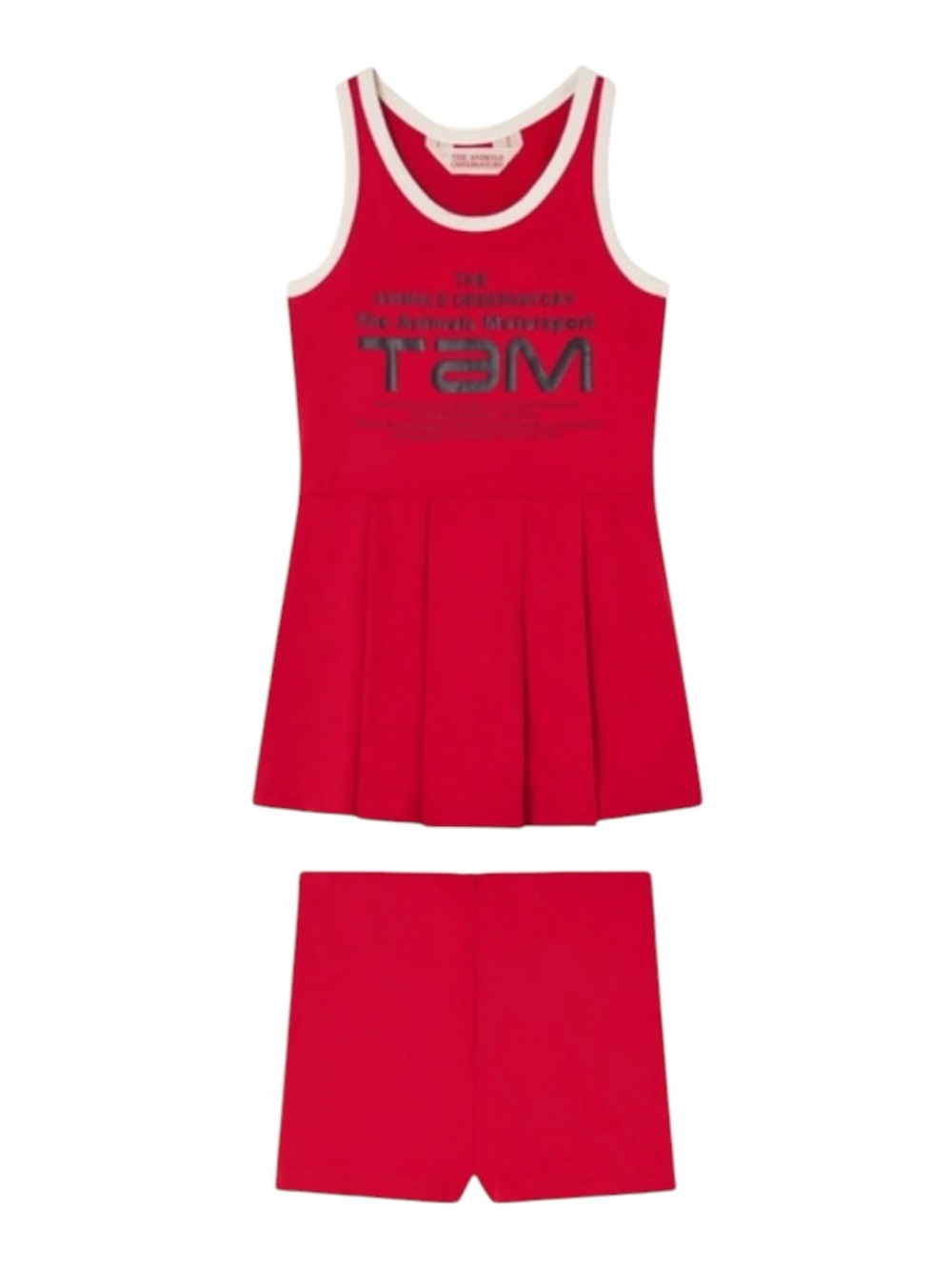 The Animals Observatory Red Vulture Tennis Dress With Shorts Size 12